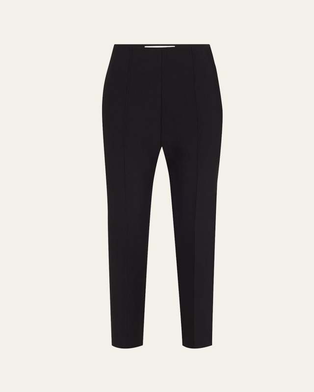 Skinny Crepe Cropped Trousers